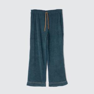 絨棉襯衫長袖睡衣_綠松色