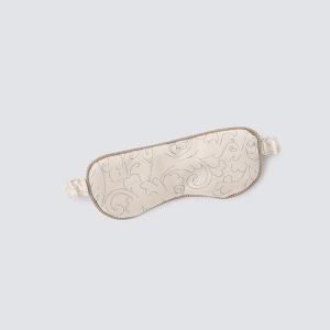 古典花飾 純蠶絲眼罩_象牙白