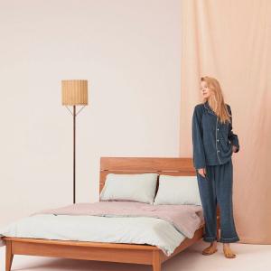 絨棉襯衫長袖睡衣_綠松色