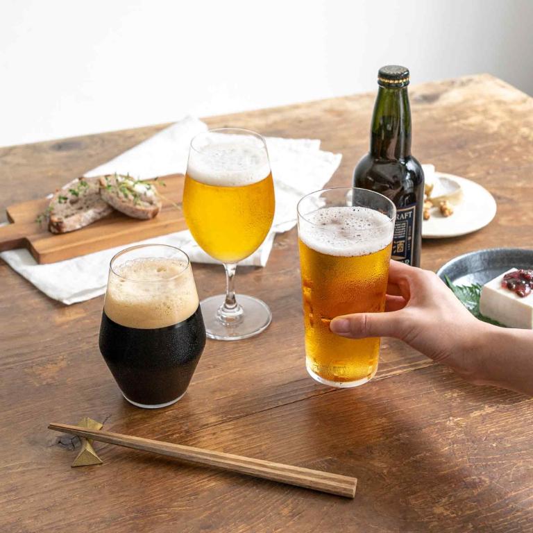 東洋佐佐木 高質量玻璃薄型啤酒杯三入組