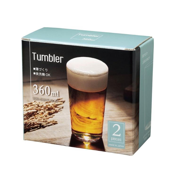 東洋佐佐木 薄型玻璃高球杯360ml對杯二入組