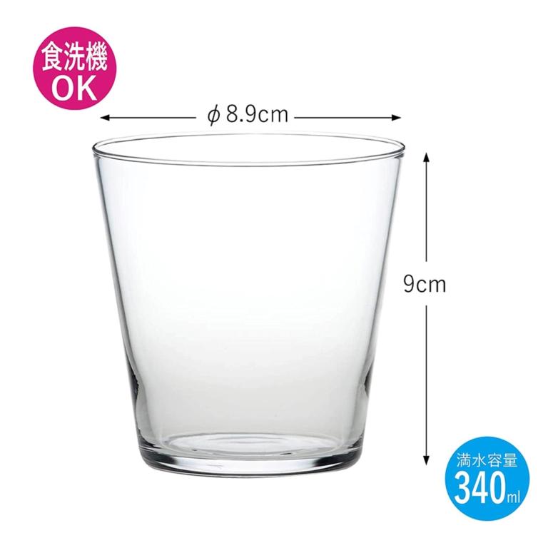 東洋佐佐木 薄型玻璃威士忌杯340ml對杯二入組