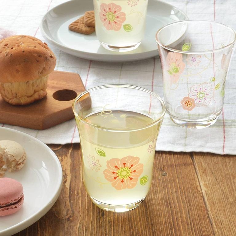東洋佐佐木 Decor Line 牽牛花玻璃水杯230ml四入禮盒組