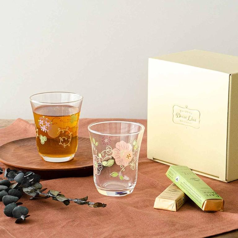 東洋佐佐木 Decor Line 牽牛花玻璃水杯230ml四入禮盒組
