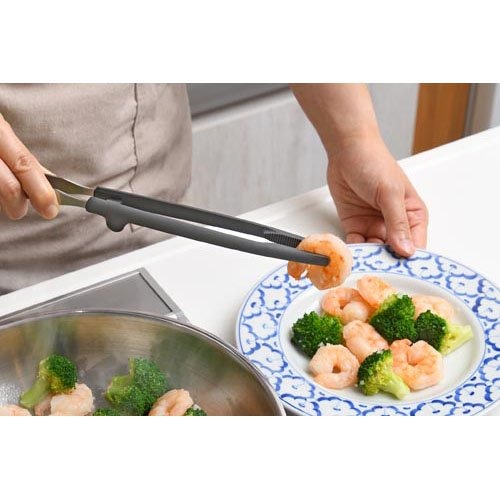 leye 耐熱尼龍 料理食物筷夾 細長食物夾 28cm 拌炒夾 