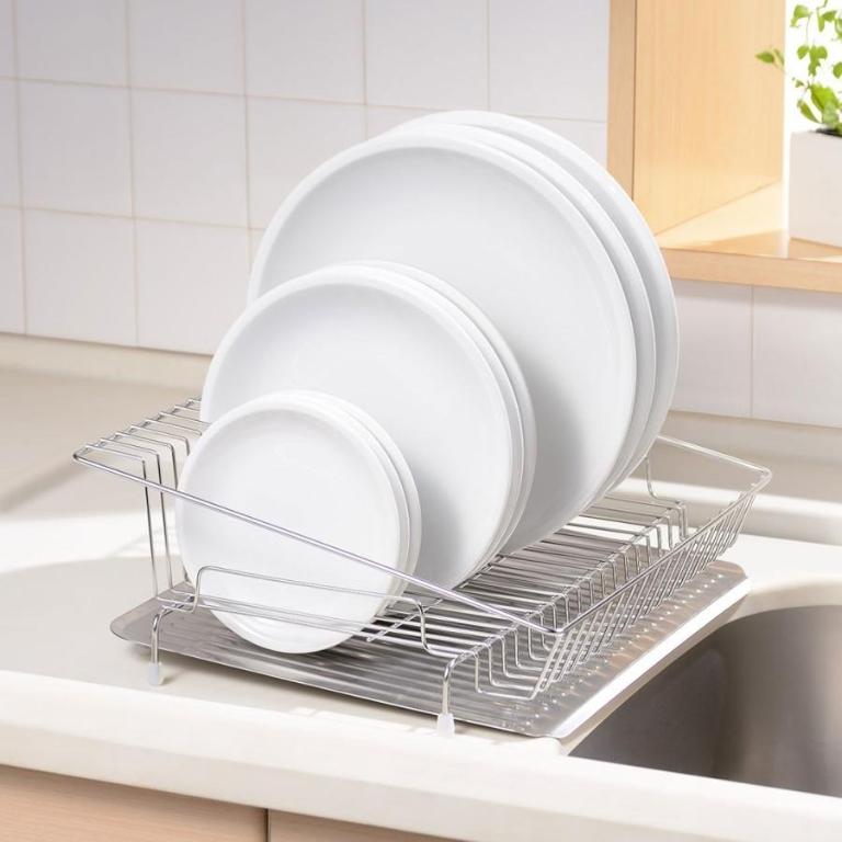 leye 不鏽鋼餐具置物瀝水架 方形