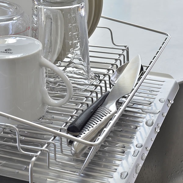 leye 不鏽鋼餐具置物瀝水架 方形