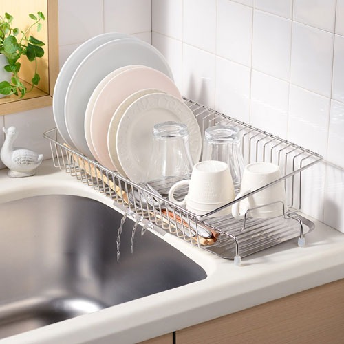 leye 不鏽鋼餐具置物瀝水架 長型