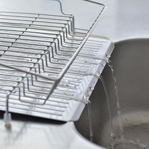 leye 不鏽鋼餐具置物瀝水架 方形