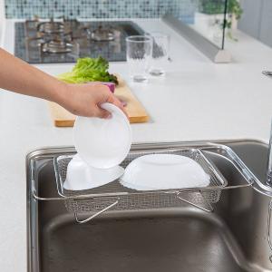 leye 不鏽鋼水槽伸縮收納瀝水網架