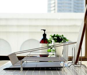 leye 不鏽鋼餐具置物瀝水架 長型