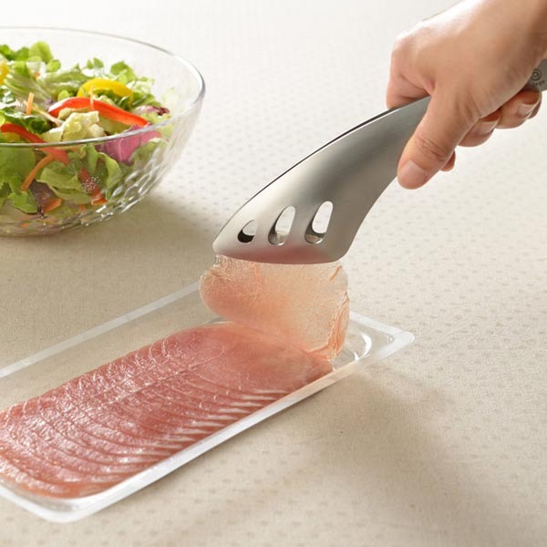 leye 不鏽鋼瀝乾短食物夾 21cm