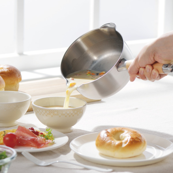 日本吉川aikata 不銹鋼雪平鍋-18cm附蓋