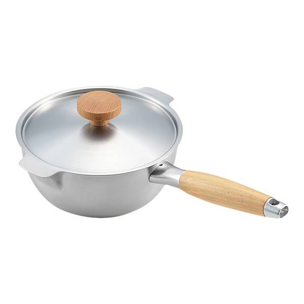 日本吉川aikata 不銹鋼雪平鍋-18cm附蓋