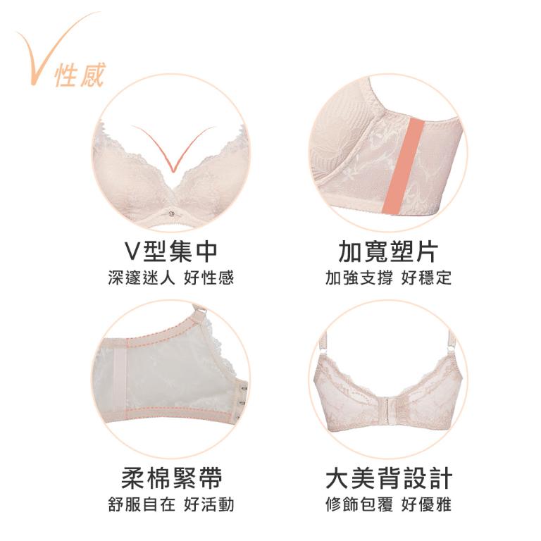 【思薇爾】撩波香雪蘭系列B-E罩蕾絲集中包覆女內衣(幽影藍)