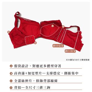 【思薇爾】撩波香雪蘭系列B-E罩蕾絲集中包覆女內衣(幽影藍)