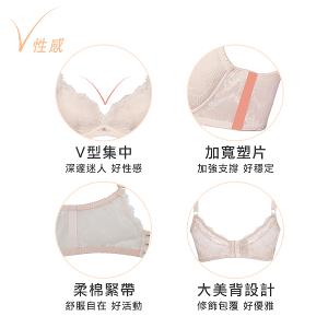 【思薇爾】撩波香雪蘭系列B-E罩蕾絲集中包覆女內衣(幽影藍)