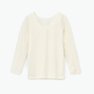 嬪婷-蘭姿-熱牛奶纖維 M-LL圓領長袖(極致白)