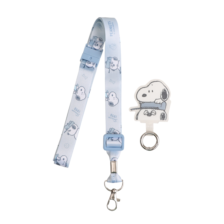 Peanuts史努比手機夾片掛繩組