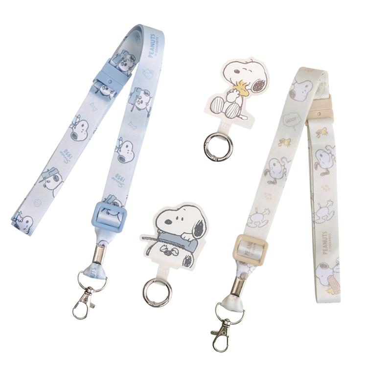 Peanuts史努比手機夾片掛繩組