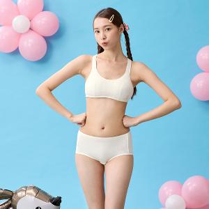 嬪婷-學生系列-Q萌牛奶 AA70-75罩杯第二階段內衣(小米白) 