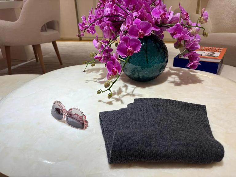 嚴選羊毛圍巾 灰色