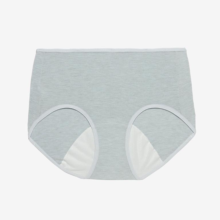 嬪婷-生理褲 M-LL中低腰小平口日間生理褲(石墨灰)