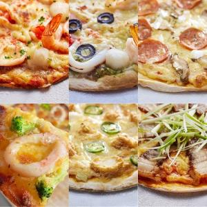 曼曼啃 無敵海陸6入禮盒組 (曼曼海鮮x1、青醬海鮮x1、明太子透抽x1、慕尼黑香腸x1、火焰辣雞x1、炙燒豬五花x1、PIZZA刀)