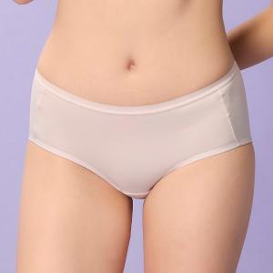 婷-FTC系列大罩杯 M-3L中低腰小平口褲(日常奶茶) 搭配內褲