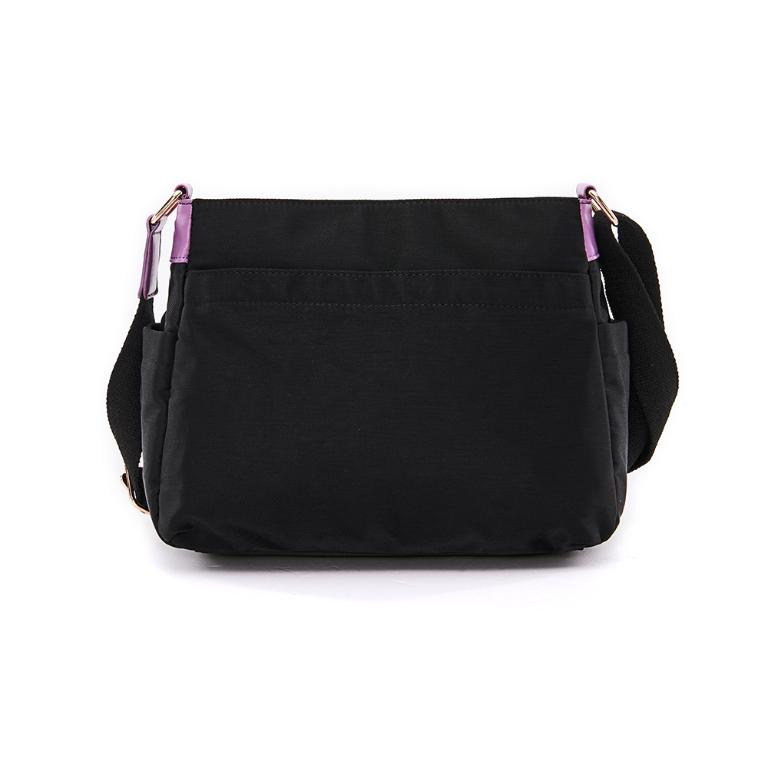 B.S.D.S冰山袋鼠 - BLACK魅惑 - 典雅拼接多口袋斜背包 - 芋紫黑【U089-KU】