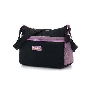 B.S.D.S冰山袋鼠 - BLACK魅惑 - 典雅拼接休閒輕量斜背包 - 芋紫黑【U5503-KU】