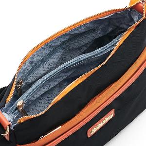 B.S.D.S冰山袋鼠 - BLACK魅惑 - 典雅拼接休閒輕量斜背包 - 芋紫黑【U5503-KU】