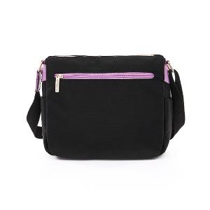 B.S.D.S冰山袋鼠 - BLACK魅惑 - 典雅拼接多夾層斜背包 - 芋紫黑【U069-KU】