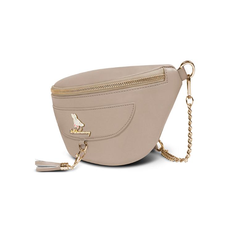 B.S.D.S冰山袋鼠 - 午後濃茶 - 簡約金鍊斜背胸包 - 奶茶杏【P6153-C】