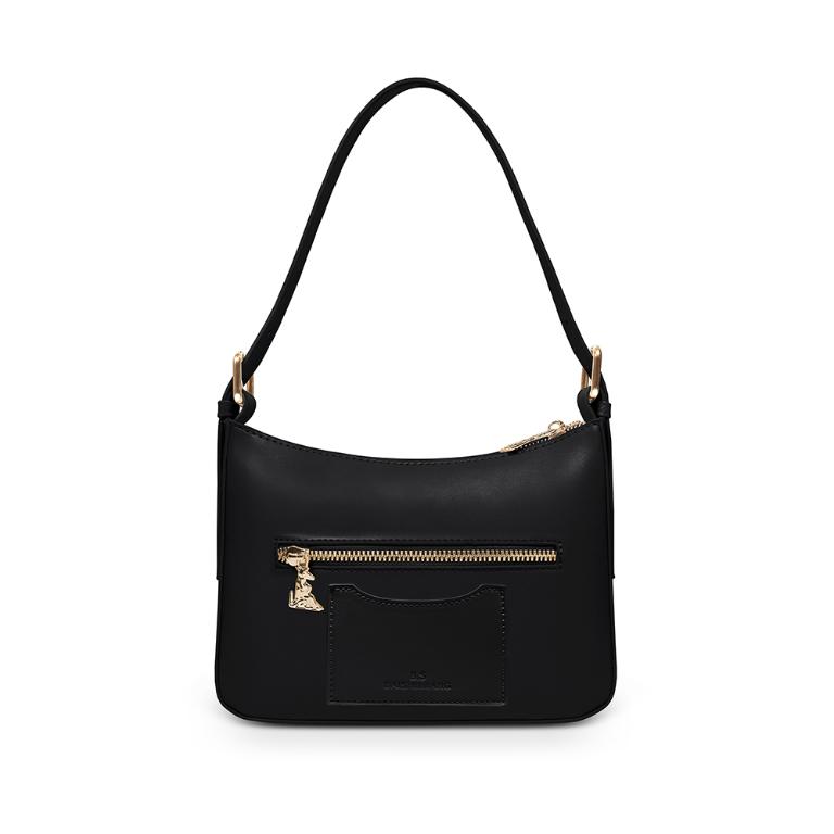 B.S.D.S冰山袋鼠 - 午後濃茶 - 簡約手提兩用月亮包 - 炭焙黑【P6152-K】