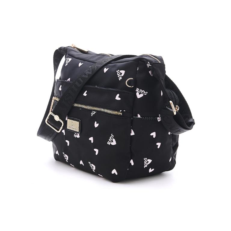 B.S.D.S冰山袋鼠 - 勾心紅妝 - 甜美刺繡圓弧造型斜背包 - 心型粉【G066K】