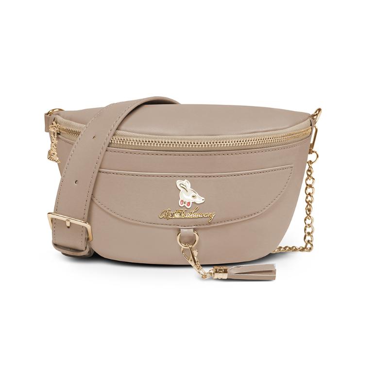 B.S.D.S冰山袋鼠 - 午後濃茶 - 簡約金鍊斜背胸包 - 奶茶杏【P6153-C】