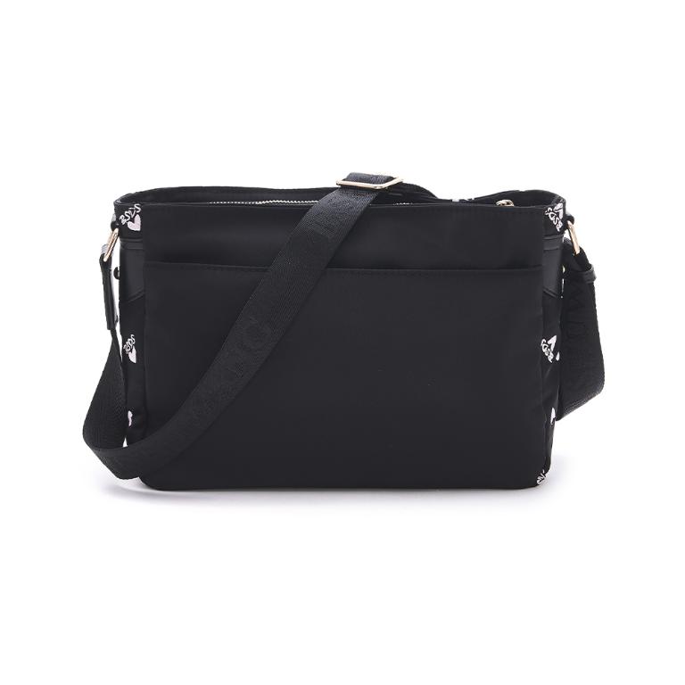 B.S.D.S冰山袋鼠 - 勾心紅妝 - 甜美刺繡雙口袋斜背包 - 心型粉【G073K】