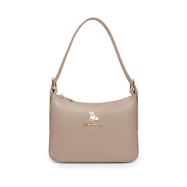 B.S.D.S冰山袋鼠 - 午後濃茶 - 簡約手提兩用月亮包 - 奶茶杏【P6152-C】