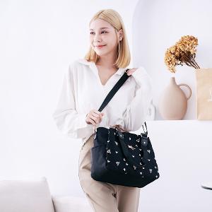 B.S.D.S冰山袋鼠 - 勾心紅妝 - 甜美刺繡多層兩用托特包 - 心型粉【G890K】