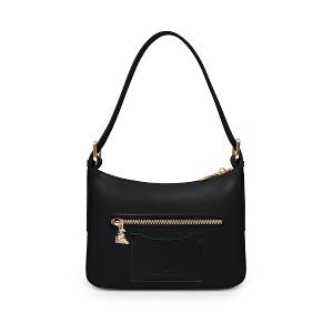 B.S.D.S冰山袋鼠 - 午後濃茶 - 簡約手提兩用月亮包 - 炭焙黑【P6152-K】