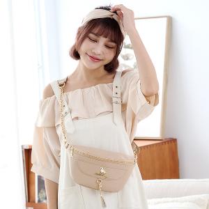 B.S.D.S冰山袋鼠 - 午後濃茶 - 簡約金鍊斜背胸包 - 奶茶杏【P6153-C】