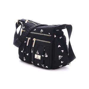 B.S.D.S冰山袋鼠 - 勾心紅妝 - 甜美刺繡造型多層斜背包 - 心型粉【G5035K】