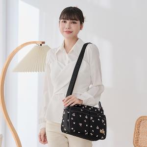 B.S.D.S冰山袋鼠 - 勾心紅妝 - 甜美刺繡雙口袋斜背包 - 心型粉【G073K】