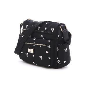 B.S.D.S冰山袋鼠 - 勾心紅妝 - 甜美刺繡多夾層斜背包 - 心型粉【G069K】