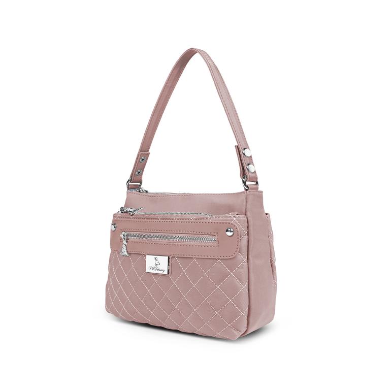 B.S.D.S冰山袋鼠 - 漫遊城市 - 小菱格實搭斜肩包 - 優雅紫【Z8022-AU】