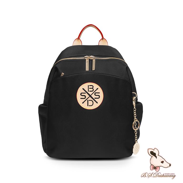 B.S.D.S冰山袋鼠 - 黑色狂想曲 - 古典輕奢多層附插袋後背包 - 駱色黑【S-093K】