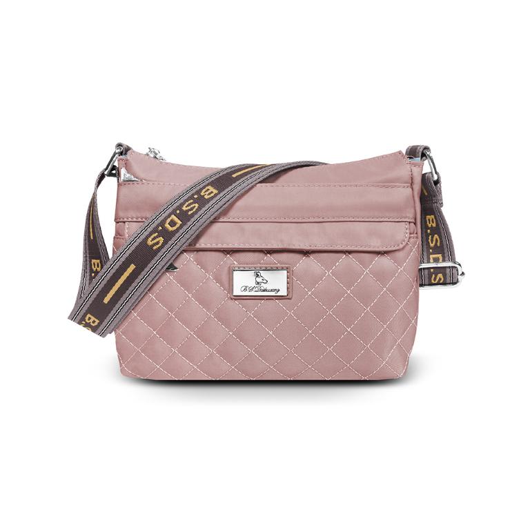 B.S.D.S冰山袋鼠 - 漫遊城市 - 小菱格輕量多層斜背包 - 優雅紫【Z9001-AU】