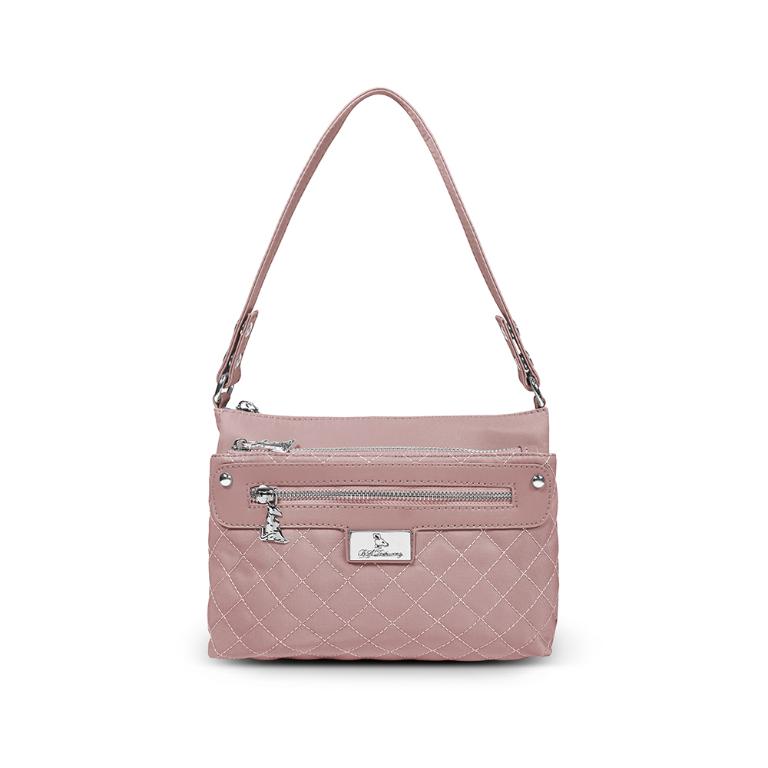 B.S.D.S冰山袋鼠 - 漫遊城市 - 小菱格實搭斜肩包 - 優雅紫【Z8022-AU】