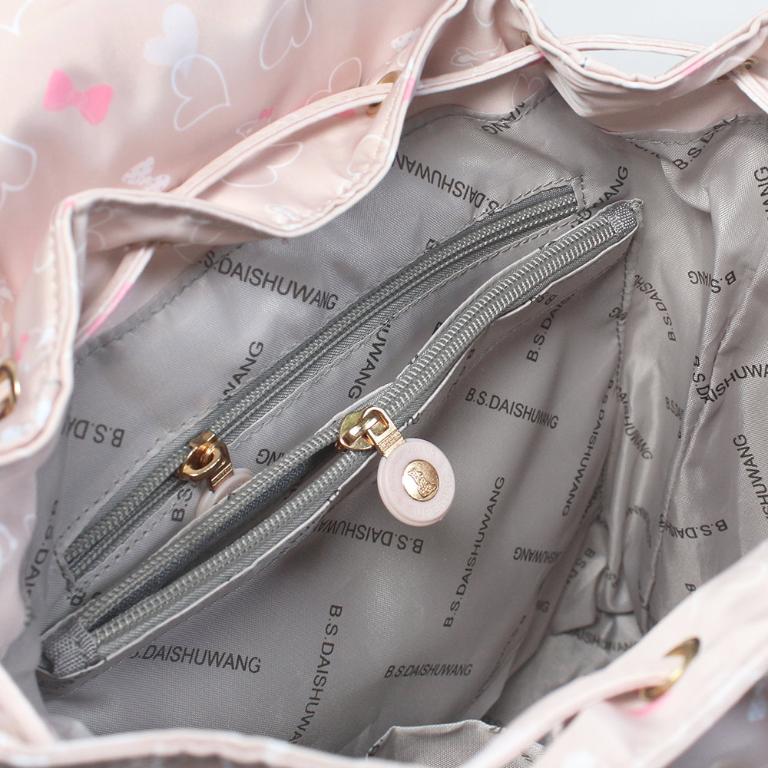 B.S.D.S冰山袋鼠 - 心心相印 - 溫柔多夾層後背包 - 粉杏色【D120-C】